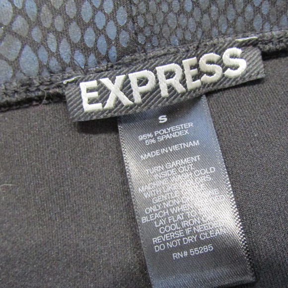 Express Vegan Leather Blue Black Snakeskin Pants S - Picture 5 of 5